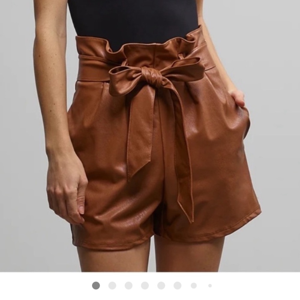Commando Faux Leather Paperbag Shorts